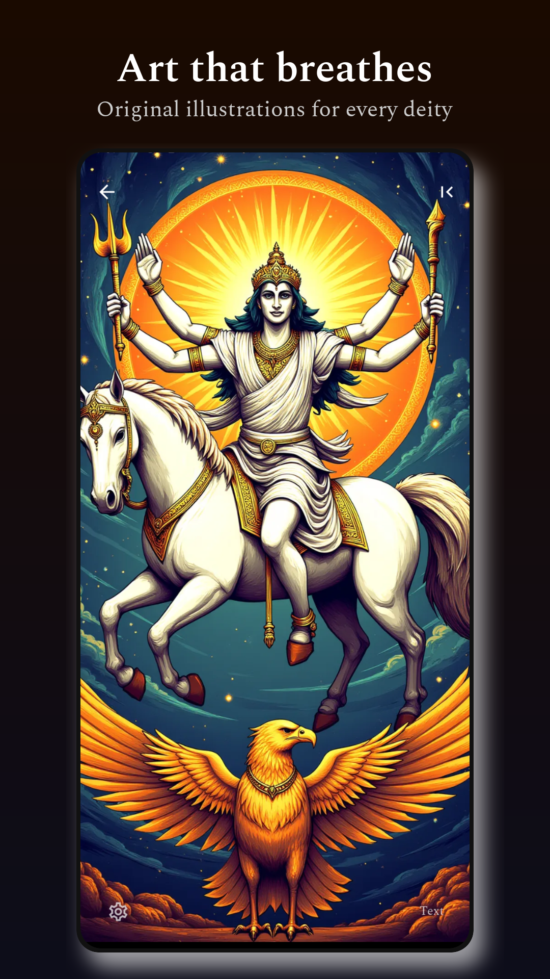 Sunflare — original deity illustration