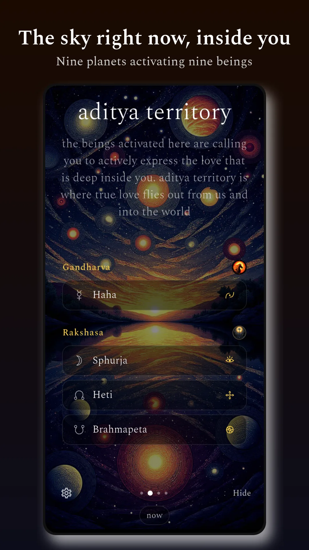 Sunflare — nine planets activating nine beings